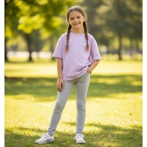 Big Girls Leggings Wonder Nation Big Girls Cropped Gray Leggings Size XL 14/16